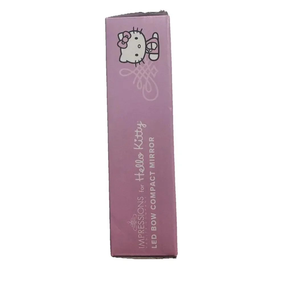Hello Kitty LED Bow Compact Mirror Pink USB Rechargeable Impressions Vanity